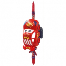 Χειροποίητη Πασχαλινή Λαμπάδα με Τηλεκατ. Αυτοκίνητο τύπου Cars McQueen 19εκ (25.04)