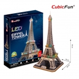 3D Παζλ - Πύργος Eiffel LED φωτιζόμενο 82 τεμ.