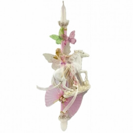 Χειροποίητη Πασχαλινή Λαμπάδα Νεράιδα με Πήγασο (26.24)