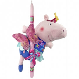 Χειροποίητη Πασχαλινή Λαμπάδα Πέππα - Peppa Pig Friend 31εκ (26.33)