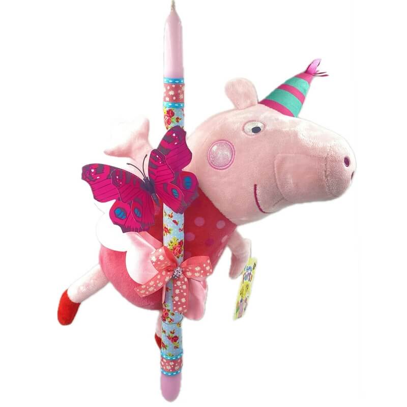 Χειροποίητη Πασχαλινή Λαμπάδα Πέππα - Peppa Pig Party 31εκ (26.34)