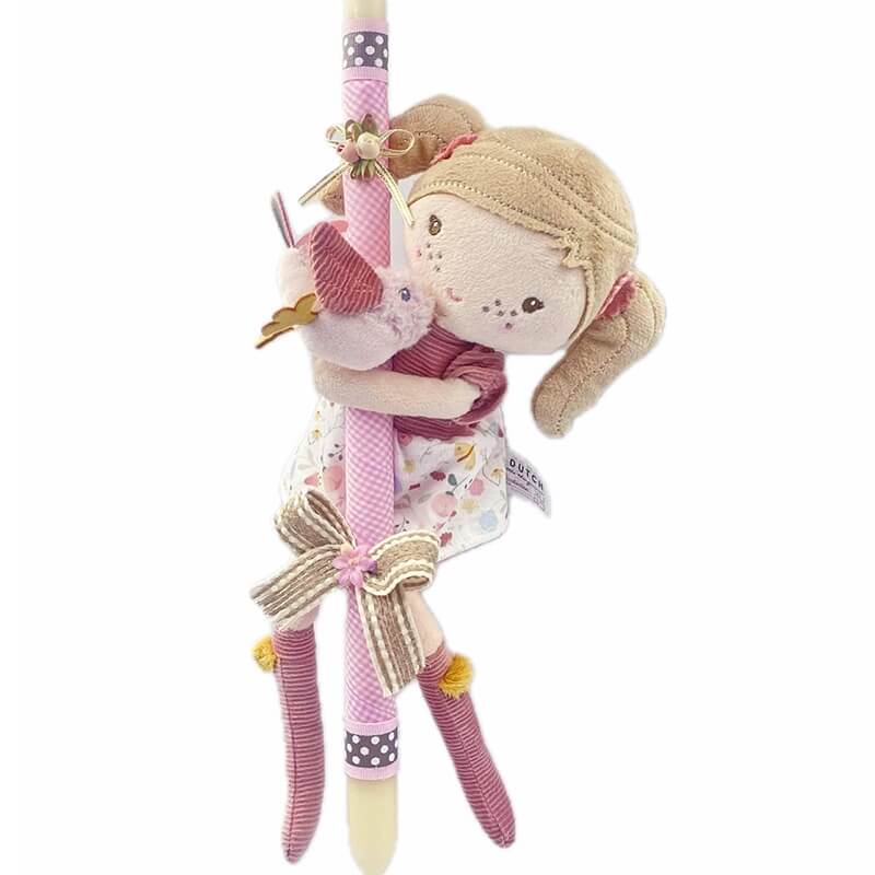 Χειροποίητη Πασχαλινή Λαμπάδα Πάνινη Κούκλα Little Dutch Anna με Πουλάκι (26.21)Χειροποίητη Πασχαλινή Λαμπάδα Πάνινη Κούκλα Little Dutch Anna με Πουλάκι (26.21)