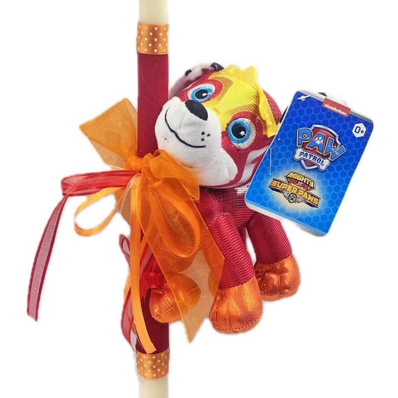 Χειροποίητη Πασχαλινή Λαμπάδα Paw Patrol Πυροσβέστης 20εκ (26.77)