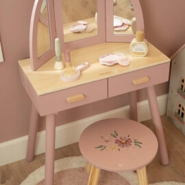 Ξύλινο Boudoir - Τουαλέτα Ομορφιάς μεγάλο με Αξεσουάρ - Little Dutch (4485)