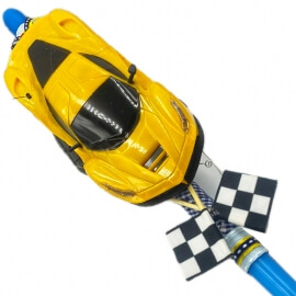 Χειροποίητη Πασχαλινή Λαμπάδα Super Car Τηλεκατ/νο Κίτρινο (26.09)