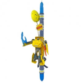 Χειροποίητη Πασχαλινή Λαμπάδα Transformer Κίτρινο (26.05)