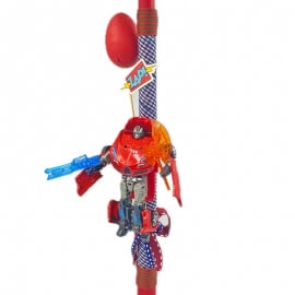 Χειροποίητη Πασχαλινή Λαμπάδα Transformer Κόκκινο (26.04)