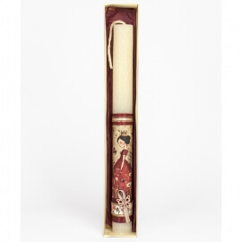 Πασχαλινή Λαμπάδα με Πριγκίπισσα και Λουλούδια Λευκή (26062W)Πασχαλινή Λαμπάδα με Πριγκίπισσα και Λουλούδια Λευκή (26062W)