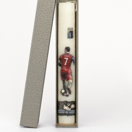 Πασχαλινή Λαμπάδα Πλακέ με Ποδοσφαιριστή Λευκή (26074W)Πασχαλινή Λαμπάδα Πλακέ με Ποδοσφαιριστή Λευκή (26074W)