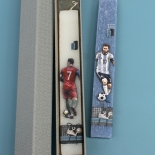 Πασχαλινή Λαμπάδα Πλακέ με Ποδοσφαιριστή Μπλε (26074B)