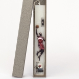 Πασχαλινή Λαμπάδα Πλακέ με Μπασκετμπολίστα Λευκή (26075W)