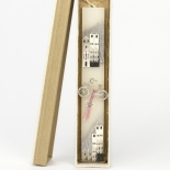 Πασχαλινή Λαμπάδα Πλακέ με Καρφίτσα Ποδήλατο Λευκή (26100W)