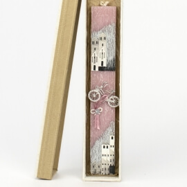 Πασχαλινή Λαμπάδα Πλακέ με Καρφίτσα Ποδήλατο Ροζ (26100P)Πασχαλινή Λαμπάδα Πλακέ με Καρφίτσα Ποδήλατο Ροζ (26100P)