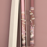 Πασχαλινή Λαμπάδα με Σκουλαρίκια Μπαλαρίνα Ροζ (26106P)