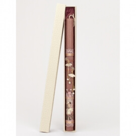 Πασχαλινή Λαμπάδα με Σκουλαρίκια Μπαλαρίνα Ροζ Σκούρο (26106D)