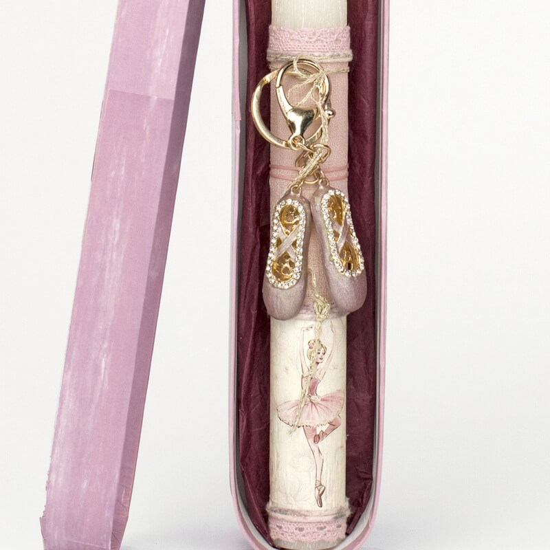 Πασχαλινή Λαμπάδα με Μπρελόκ Μπαλαρίνα Λευκή (26118W)Πασχαλινή Λαμπάδα με Μπρελόκ Μπαλαρίνα Λευκή (26118W)