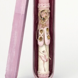 Πασχαλινή Λαμπάδα με Μπρελόκ Μπαλαρίνα Ροζ (26118P)Πασχαλινή Λαμπάδα με Μπρελόκ Μπαλαρίνα Ροζ (26118P)