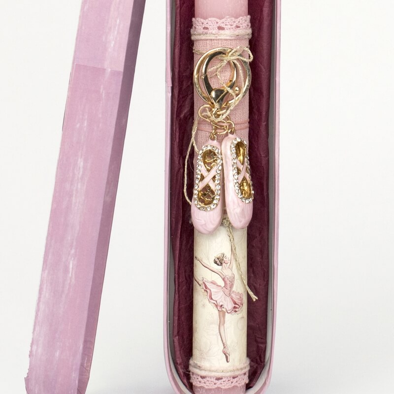 Πασχαλινή Λαμπάδα με Μπρελόκ Μπαλαρίνα Ροζ (26118P)Πασχαλινή Λαμπάδα με Μπρελόκ Μπαλαρίνα Ροζ (26118P)