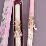 Πασχαλινή Λαμπάδα με Μπρελόκ Μπαλαρίνα Ροζ (26118P)