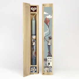 Πασχαλινή Λαμπάδα σε Ξύλινη Κασετίνα για Αγόρι Μπλε (26142B)Πασχαλινή Λαμπάδα σε Ξύλινη Κασετίνα για Αγόρι Μπλε (26142B)