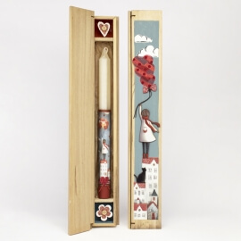 Πασχαλινή Λαμπάδα σε Ξύλινη Κασετίνα για Κορίτσι Λευκή (26143W)Πασχαλινή Λαμπάδα σε Ξύλινη Κασετίνα για Κορίτσι Λευκή (26143W)