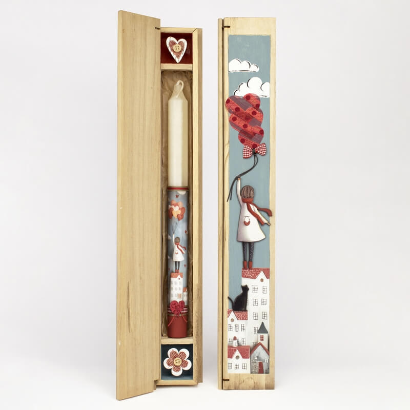 Πασχαλινή Λαμπάδα σε Ξύλινη Κασετίνα για Κορίτσι Λευκή (26143W)Πασχαλινή Λαμπάδα σε Ξύλινη Κασετίνα για Κορίτσι Λευκή (26143W)