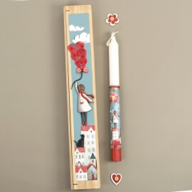 Πασχαλινή Λαμπάδα σε Ξύλινη Κασετίνα για Κορίτσι Λευκή (26143W)Πασχαλινή Λαμπάδα σε Ξύλινη Κασετίνα για Κορίτσι Λευκή (26143W)