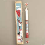 Πασχαλινή Λαμπάδα σε Ξύλινη Κασετίνα για Κορίτσι Λευκή (26143W)