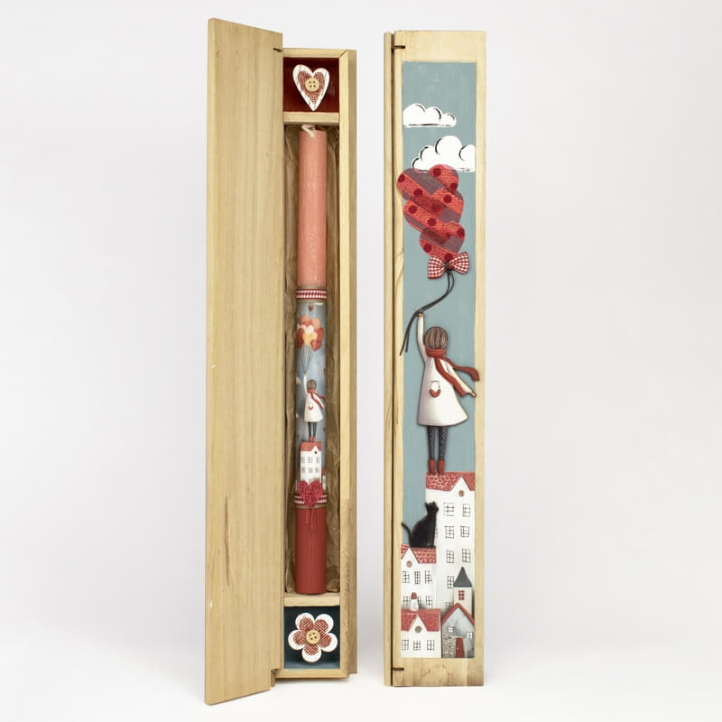 Πασχαλινή Λαμπάδα σε Ξύλινη Κασετίνα για Κορίτσι Σομόν (26143S)Πασχαλινή Λαμπάδα σε Ξύλινη Κασετίνα για Κορίτσι Σομόν (26143S)