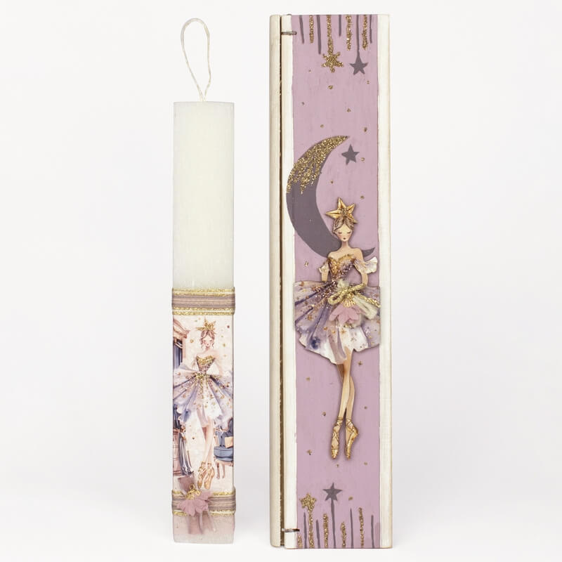 Πασχαλινή Λαμπάδα σε Ξύλινη Κασετίνα με Μπαλαρίνα (26149)Πασχαλινή Λαμπάδα σε Ξύλινη Κασετίνα με Μπαλαρίνα (26149)