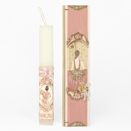 Πασχαλινή Λαμπάδα σε Ξύλινη Κασετίνα Κορνίζα με Κοπέλα (26150)Πασχαλινή Λαμπάδα σε Ξύλινη Κασετίνα Κορνίζα με Κοπέλα (26150)