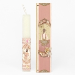 Πασχαλινή Λαμπάδα σε Ξύλινη Κασετίνα Κορνίζα με Κοπέλα (26150)