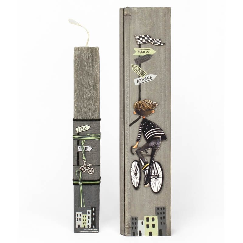 Πασχαλινή Λαμπάδα σε Ξύλινη Κασετίνα Ποδηλάτης (26155)Πασχαλινή Λαμπάδα σε Ξύλινη Κασετίνα Ποδηλάτης (26155)