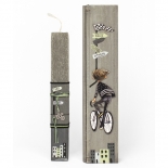 Πασχαλινή Λαμπάδα σε Ξύλινη Κασετίνα Ποδηλάτης (26155)