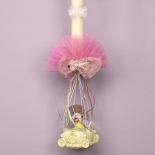 Πασχαλινή Λαμπάδα Πεντάμορφη Μπελ σε Άμαξα με Φως (26162B)