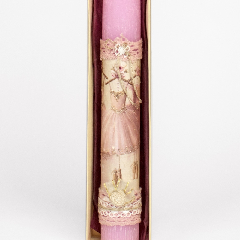 Πασχαλινή Λαμπάδα με Φόρεμα Ροζ (26064P)Πασχαλινή Λαμπάδα με Φόρεμα Ροζ (26064P)