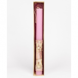 Πασχαλινή Λαμπάδα με Φόρεμα Ροζ (26064P)