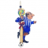 Χειροποίητη Πασχαλινή Λαμπάδα Καραγκιόζης - Ποδοσφαιριστής (25.27)