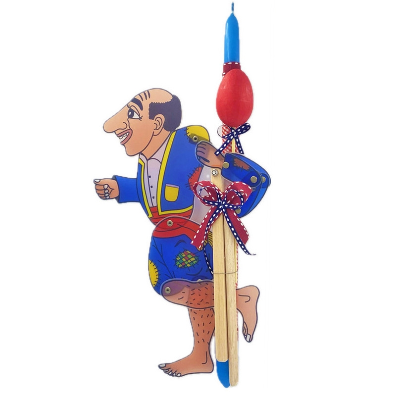 Χειροποίητη Πασχαλινή Λαμπάδα Καραγκιόζης (26.86)