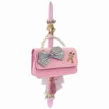 Χειροποίητη Πασχαλινή Λαμπάδα με Τσαντάκι Paris ροζ (26.92)