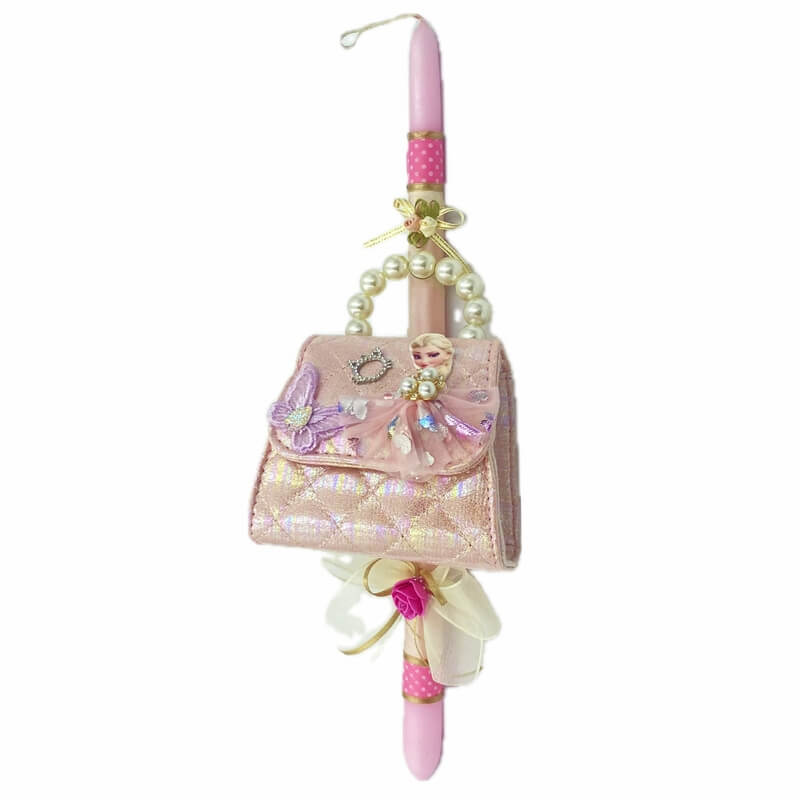 Χειροποίητη Πασχαλινή Λαμπάδα με Τσαντάκι Frozen Elsa ροζ (26.96)Χειροποίητη Πασχαλινή Λαμπάδα με Τσαντάκι Frozen Elsa ροζ (26.96)