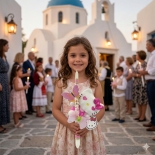 Χειροποίητη Πασχαλινή Λαμπάδα Hello Kitty Φούξια 16εκ (26.30)