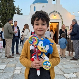 Χειροποίητη Πασχαλινή Λαμπάδα Σόνικ (Sonic) 24εκ (26.39)Χειροποίητη Πασχαλινή Λαμπάδα Σόνικ (Sonic) 24εκ (26.39)