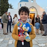 Χειροποίητη Πασχαλινή Λαμπάδα Σόνικ (Sonic) 24εκ (26.39)