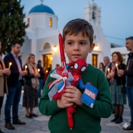 Χειροποίητη Πασχαλινή Λαμπάδα Σπάιντερμαν (Spiderman) 20εκ με Ήχο (26.66)