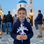 Χειροποίητη Πασχαλινή Λαμπάδα Αεροπλάνο Τηλεκατ/νο Μπλε (26.03)