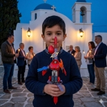 Χειροποίητη Πασχαλινή Λαμπάδα Transformer Κόκκινο (26.04)