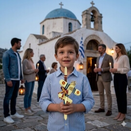 Χειροποίητη Πασχαλινή Λαμπάδα Αεροπλάνο Vintage Κίτρινο (26.13)