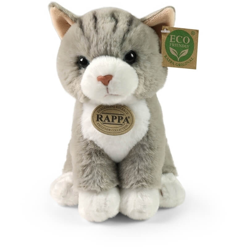 Λούτρινη Γάτα Καθιστή Γκρι 23 εκ Eco Friendly - Rappa (250819)