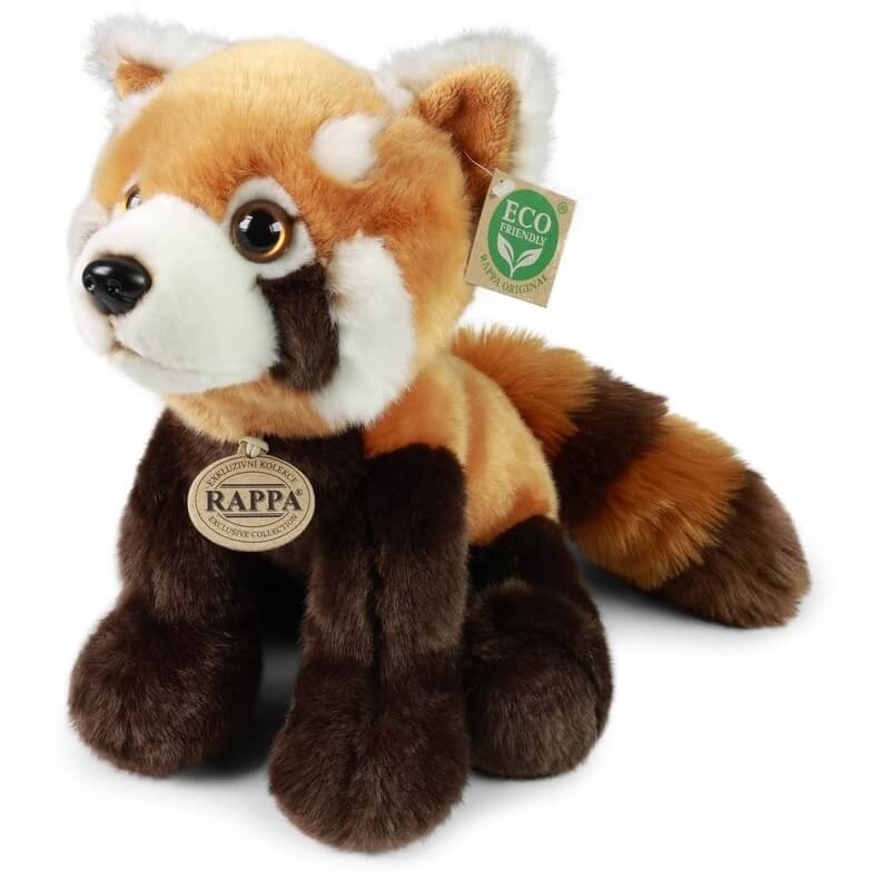 Λούτρινο Κόκκινο Πάντα Καθιστό 28 εκ Eco Friendly - Rappa (211407)